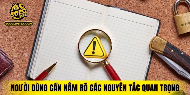 Người dùng cần nắm rõ các nguyên tắc quan trọng